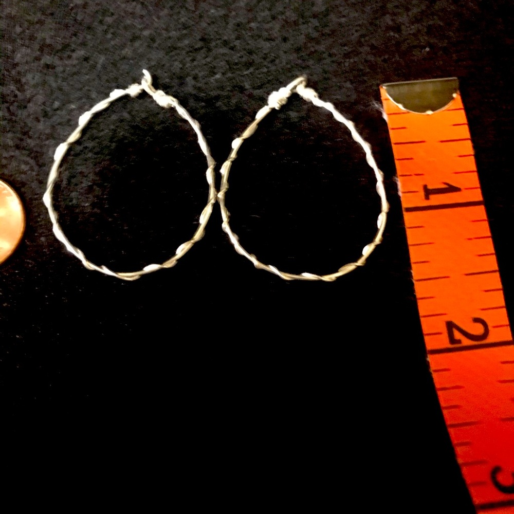 HANDMADE STERLING SILVER WIRE WRAPPED EARRINGS